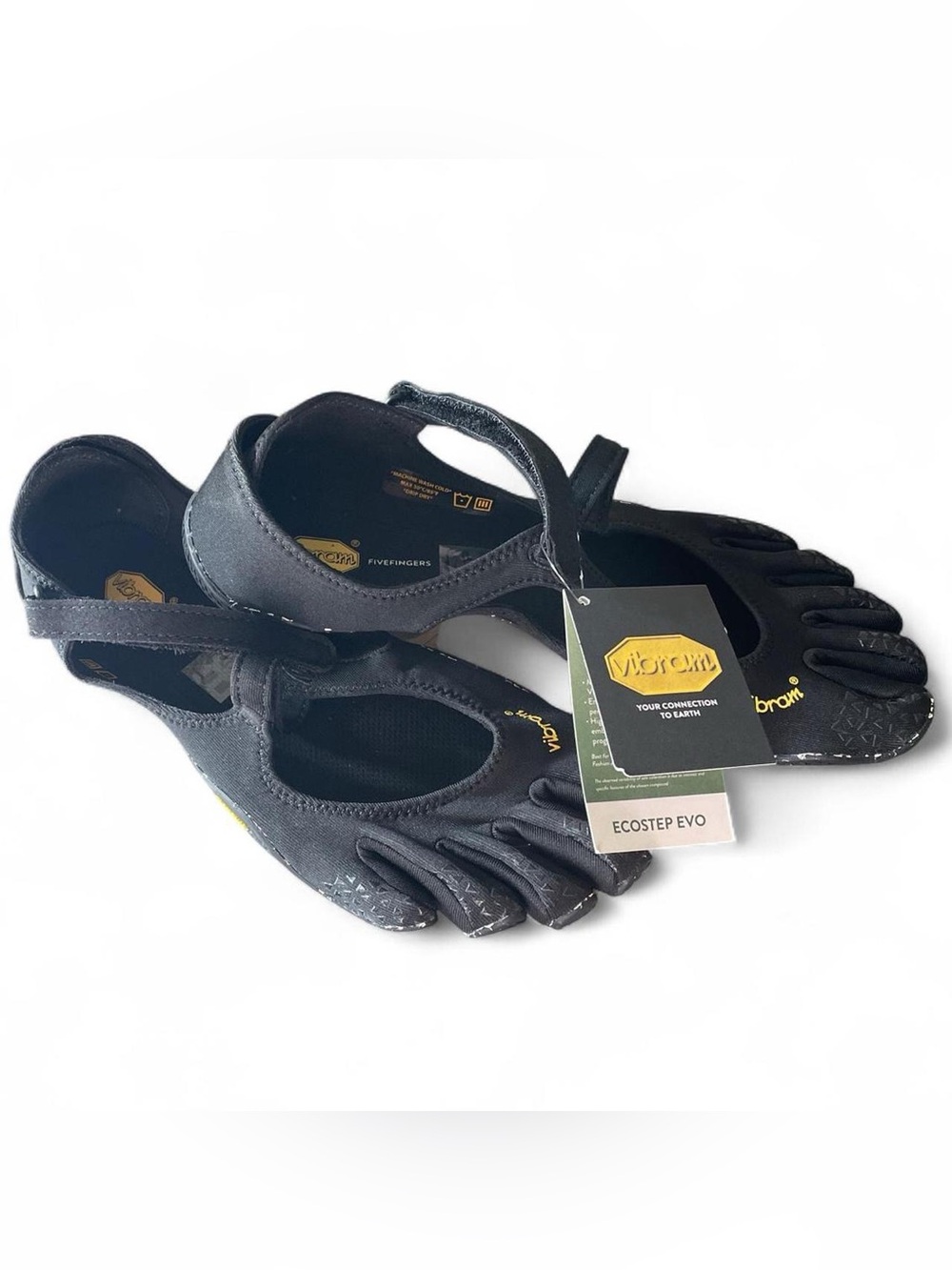 NEW NEVER WORN Vibram FiveFingers Minimalist Blk Slip-On Toe Shoe Sneakers Flats